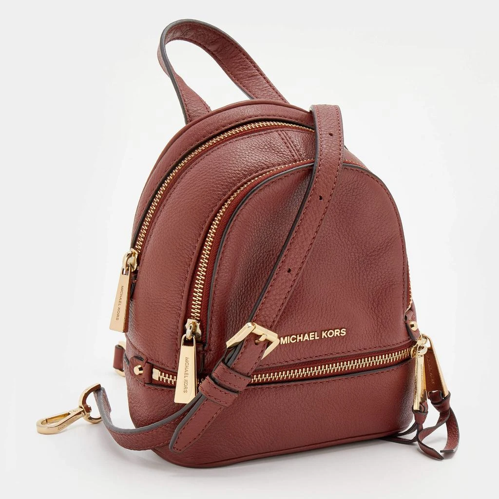 商品[二手商品] Michael Kors|Michael Kors Brown Leather Rhea Zip Backpack,价格¥1111,第3张图片详细描述