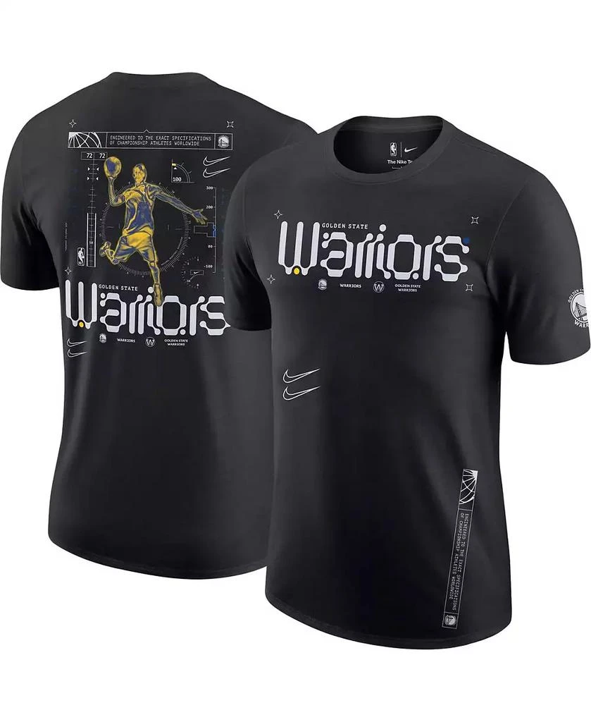 商品NIKE|Men's Black Golden State Warriors Courtside Air Traffic Control Max90 T-shirt,价格¥269,第1张图片