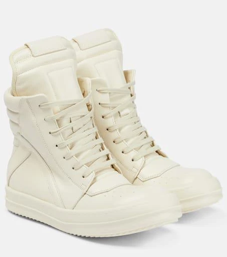 商品Rick Owens|Geobasket leather high-top sneakers,价格¥5499,第1张图片