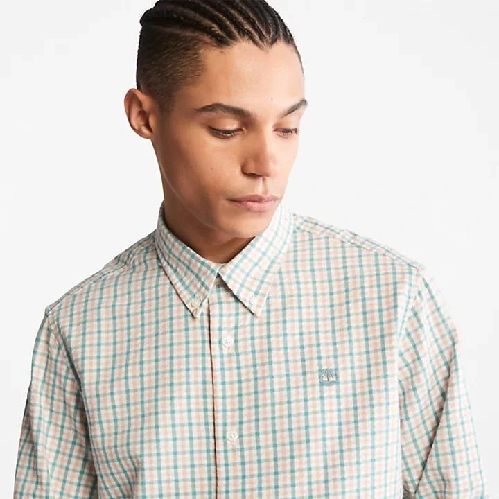 商品Timberland|Seersucker Gingham Shirt for Men in Pink,价格¥347,第5张图片详细描述