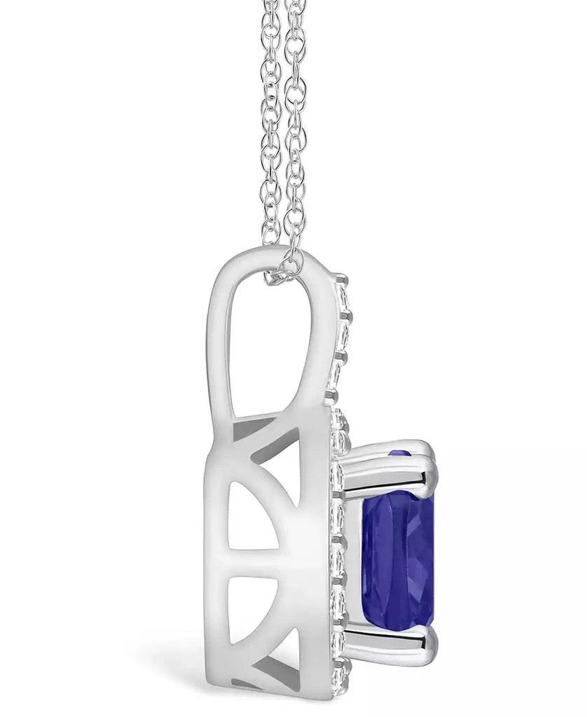 商品Macy's|Tanzanite (2-1/3 Ct. t.w.) and Diamond (1/4 Ct. t.w.) Halo Pendant Necklace,价格¥10466,第3张图片详细描述