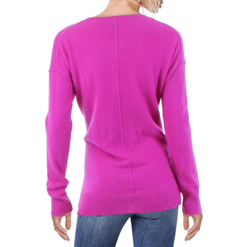 商品AQUA|Aqua Womens Cashmere Hi-Low Crewneck Sweater,价格¥266,第5张图片详细描述