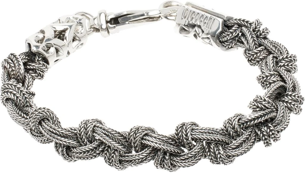 商品Emanuele Bicocchi|Silver Braided Knot Bracelet,价格¥1574,第1张图片
