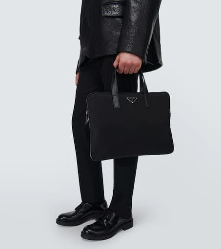 商品Prada|Re-Nylon皮革边饰公文包,价格¥22111,第2张图片详细描述