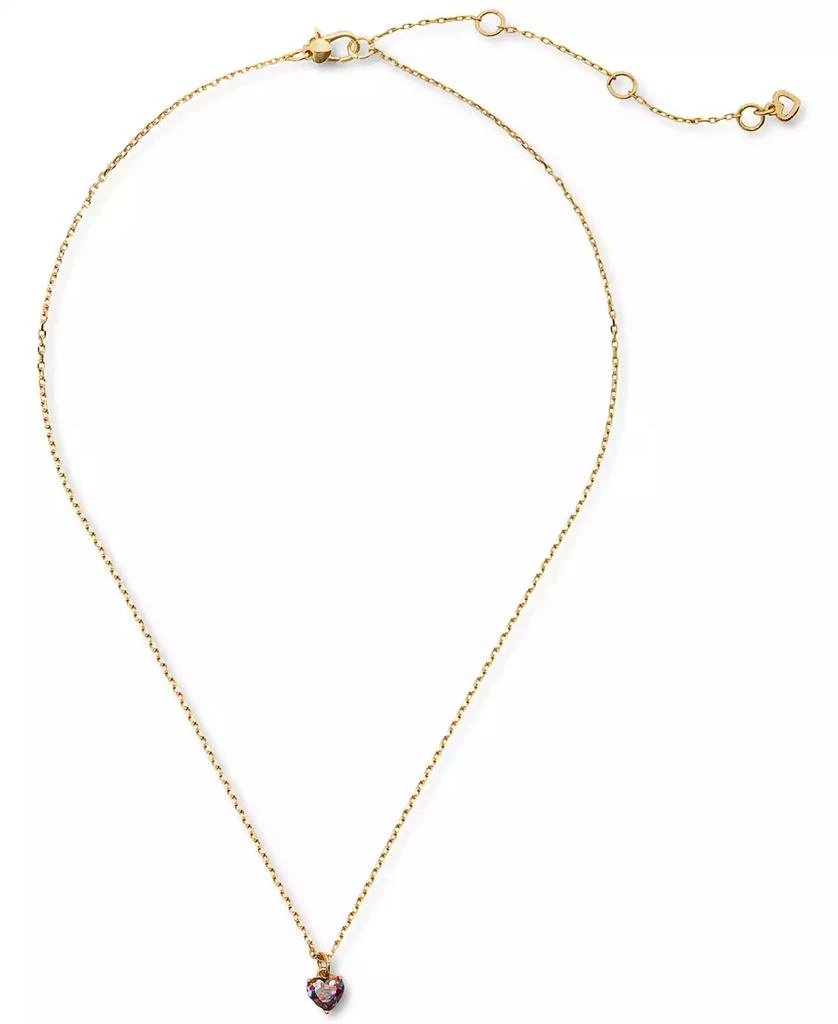 商品Kate Spade|Gold-Tone Stone Heart Pendant Necklace, 16" + 3" extender,价格¥275,第2张图片详细描述