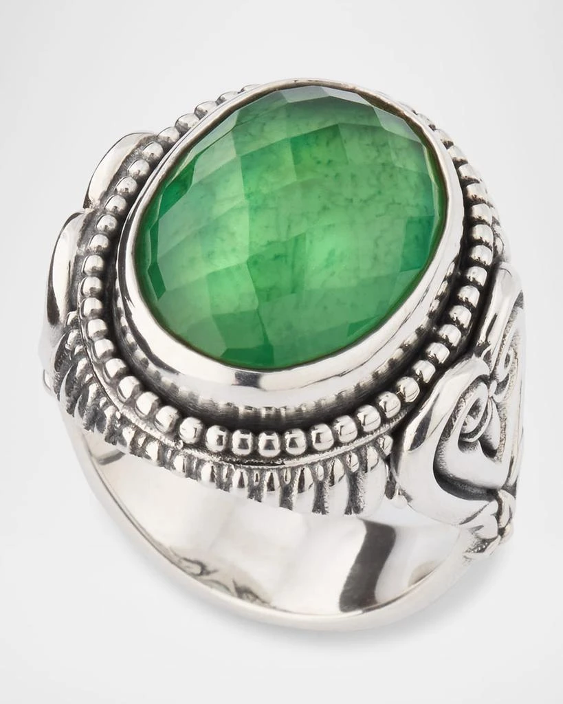 商品Konstantino|Ivy Rock Crystal, Aventurine and MOP Triplet Statement Ring,价格¥4209,第3张图片详细描述