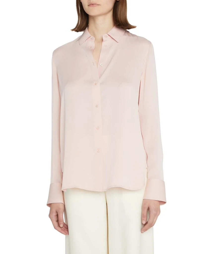 商品Vince|Slim Fitted Stretch-Silk Blouse,价格¥2284,第1张图片