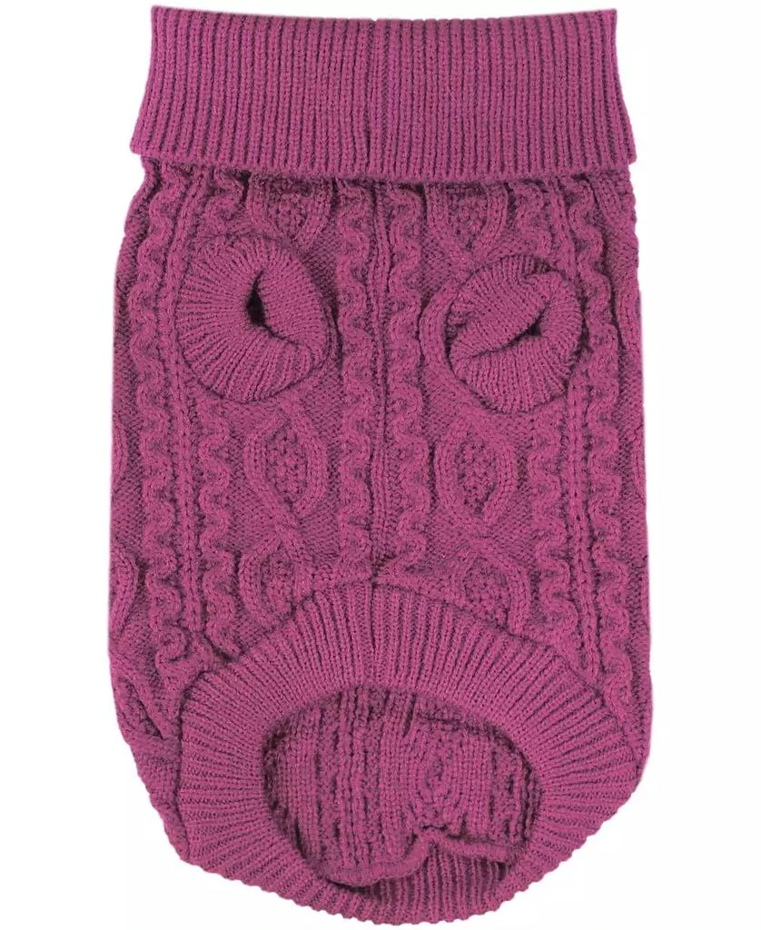 商品Parisian Pet|Cable Knit Raspberry Dog Sweater,价格¥211,第2张图片详细描述