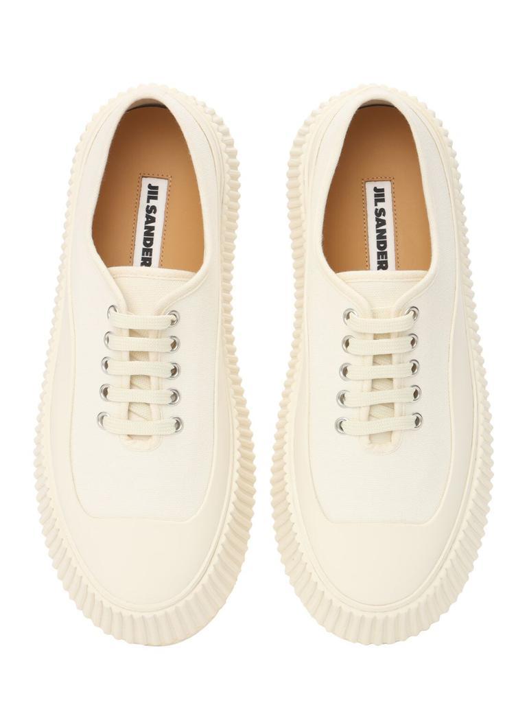 商品Jil Sander|40mm Vulcanized Cotton Canvas Sneakers,价格¥4795,第7张图片详细描述