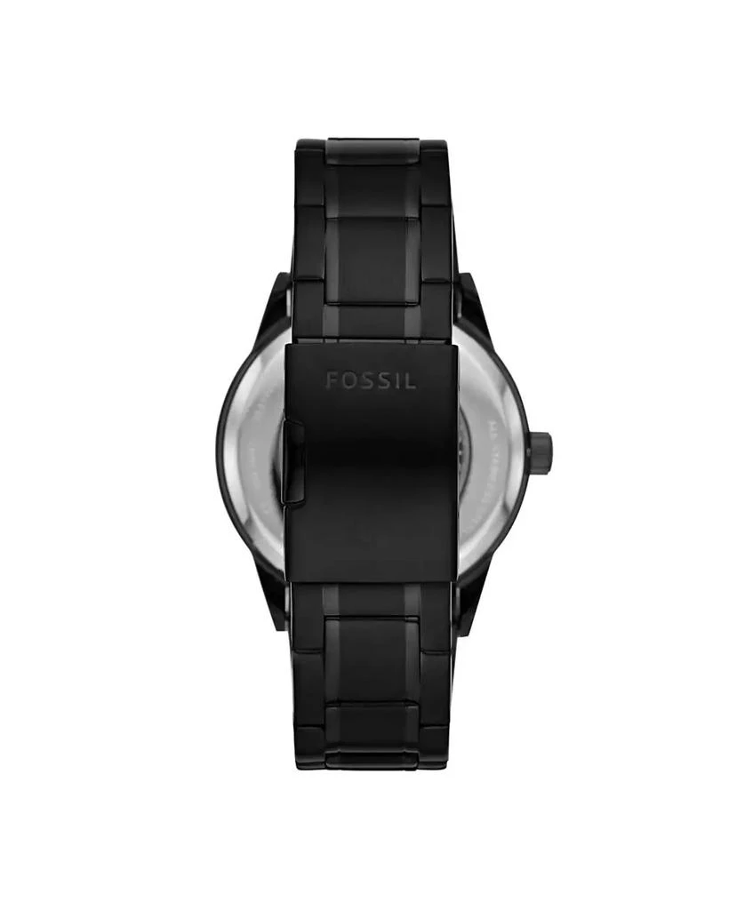 商品Fossil|Men's Flynn Automatic Black Stainless Steel Watch 48mm,价格¥1011,第2张图片详细描述