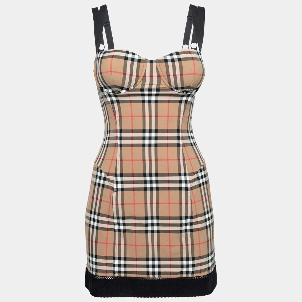 商品[二手商品] Burberry|Burberry Beige Vintage Check Stretch Jersey Corset Mini Dress S,价格¥4581,第1张图片