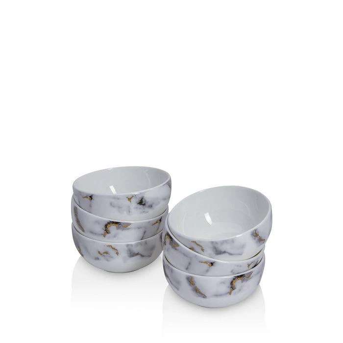 商品Prouna|Marble Venice Fog 7-Piece Seder Plate/Appetizer Set,价格¥2084,第3张图片详细描述