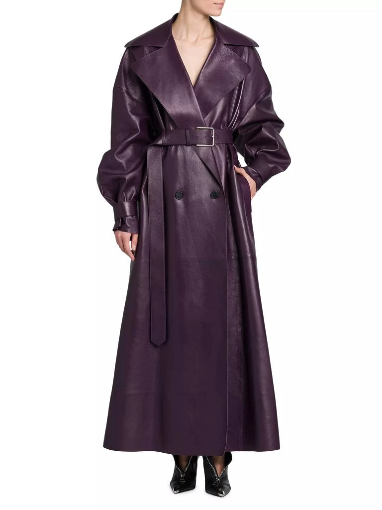 商品Alexander McQueen|Belted Leather Trench Coat,价格¥32820,第2张图片详细描述