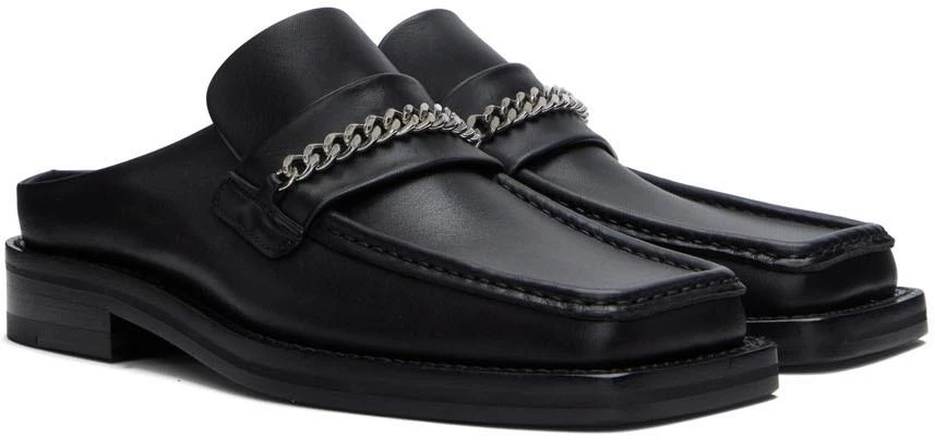 商品Martine Rose|Black Square Toe Loafers,价格¥2489,第4张图片详细描述