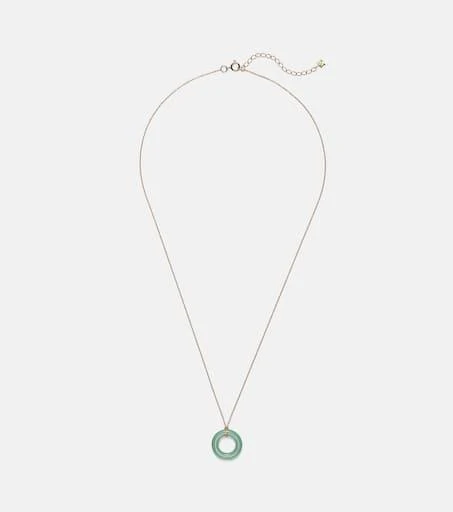 商品MATEO|Donut 14kt gold necklace with jade,价格¥5396,第1张图片