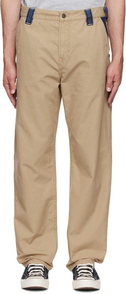 商品Evisu|驼色棉质长裤,价格¥2232,第1张图片