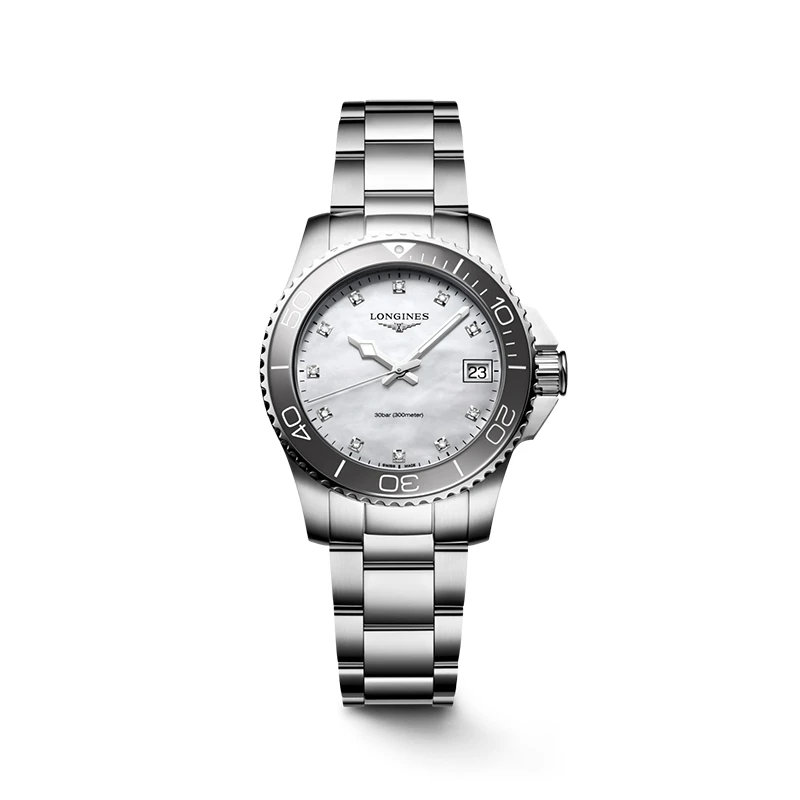 浪琴 女银色不锈钢表带表盘石英腕表32mm（三色可选） 商品