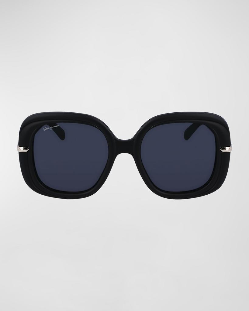 商品Salvatore Ferragamo|Gancini Hinge Rectangle Injection Plastic Sunglasses,价格¥2232,第5张图片详细描述