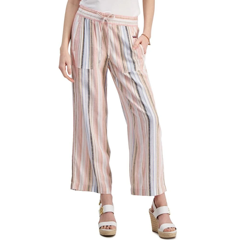 商品Tommy Hilfiger|Women's Striped Straight Pull-On Pants,价格¥402,第1张图片