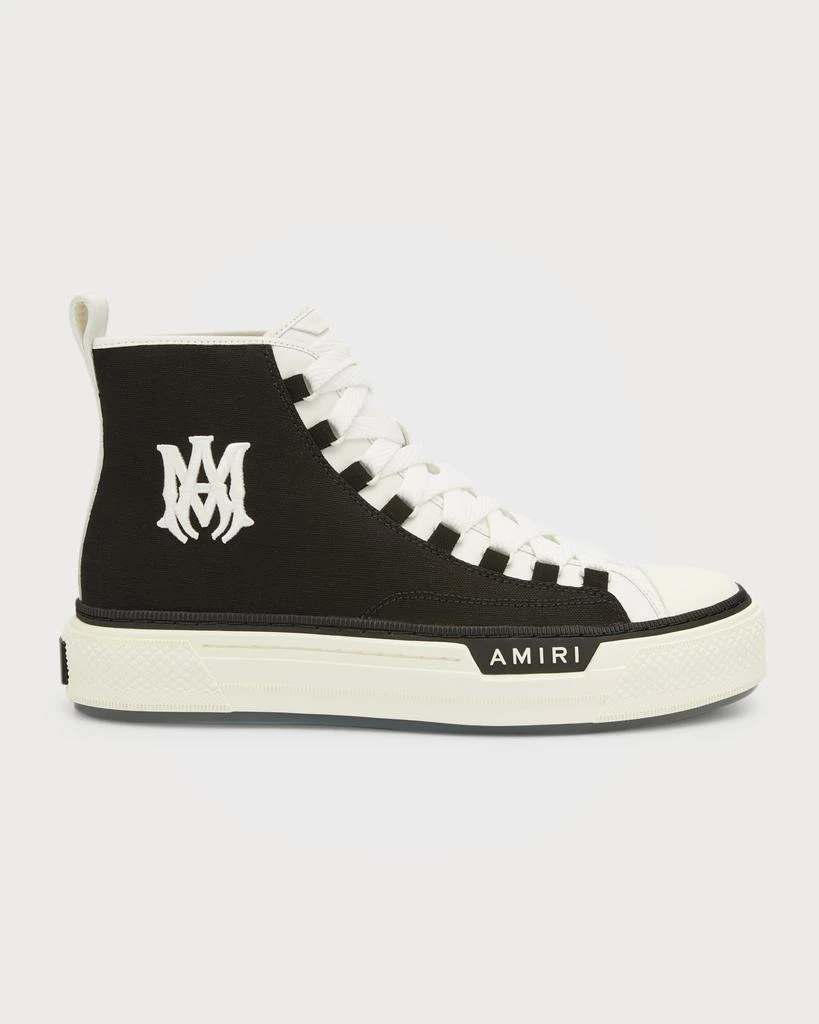 商品AMIRI|Men's MA Court Canvas High-Top Sneakers,价格¥4304,第1张图片