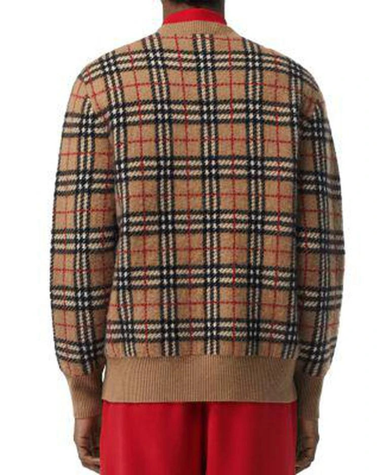 商品Burberry|Banbury Check-Pattern Felted Cashmere Sweater,价格¥5280,第2张图片详细描述