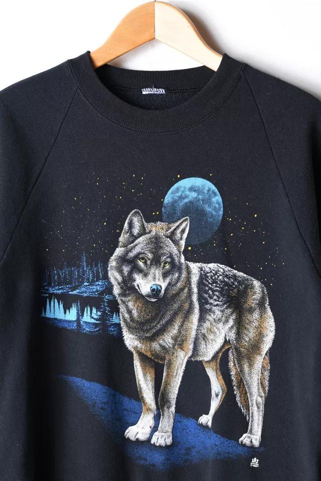 商品Urban Outfitters|Vintage Wolf & Blue Moon Sweatshirt,价格¥871,第4张图片详细描述