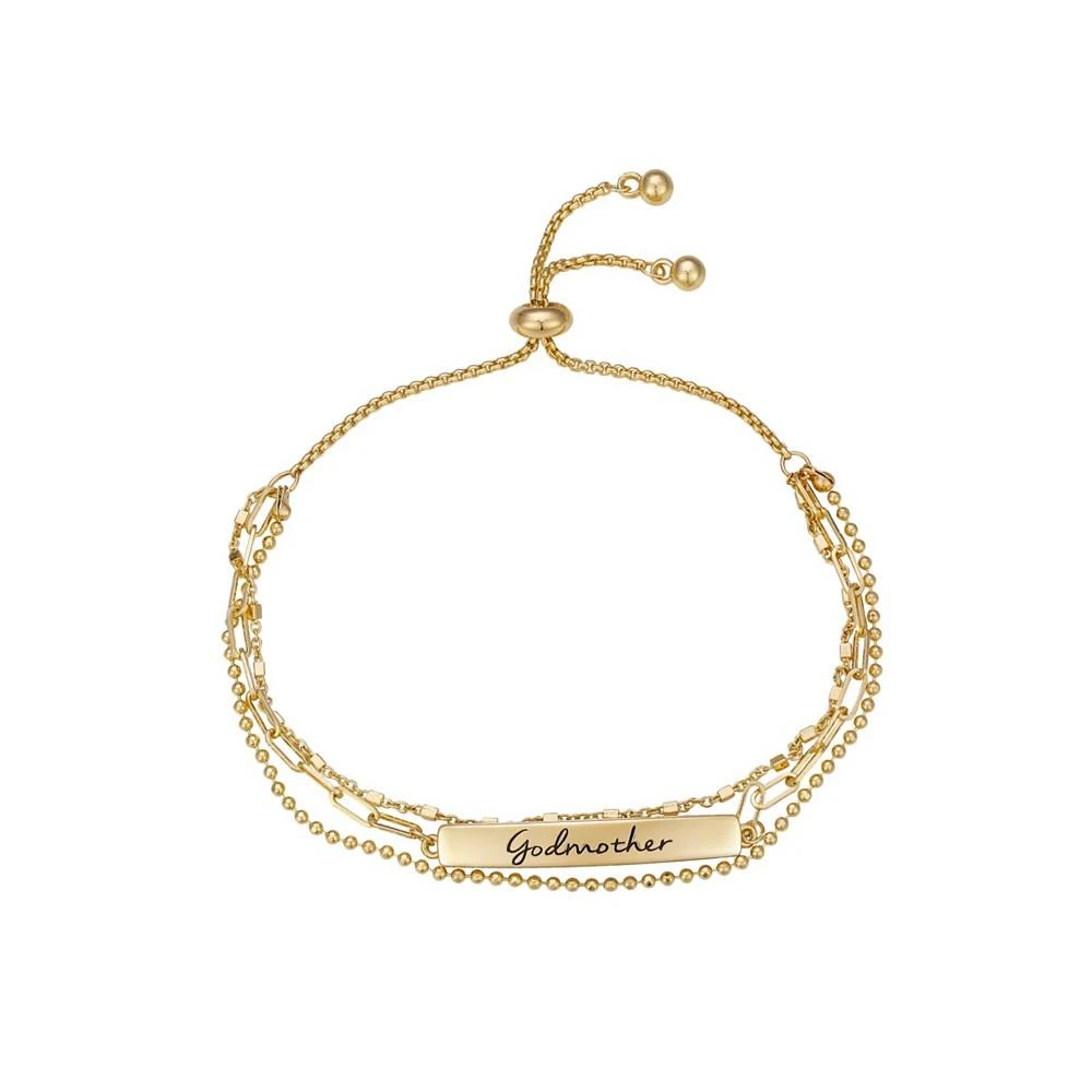 商品Unwritten|14K Gold Flash-Plated "Godmother" Triple Strand Bolo Bracelet,价格¥382,第1张图片