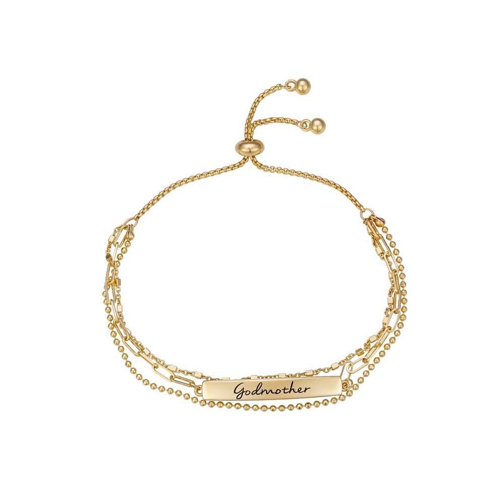 商品Unwritten|14K Gold Flash-Plated "Godmother" Triple Strand Bolo Bracelet,价格¥111,第1张图片