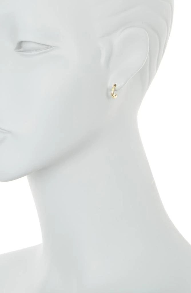 商品ARGENTO VIVO STERLING SILVER|18K Gold Moon CZ Hoop Earrings,价格¥82,第2张图片详细描述