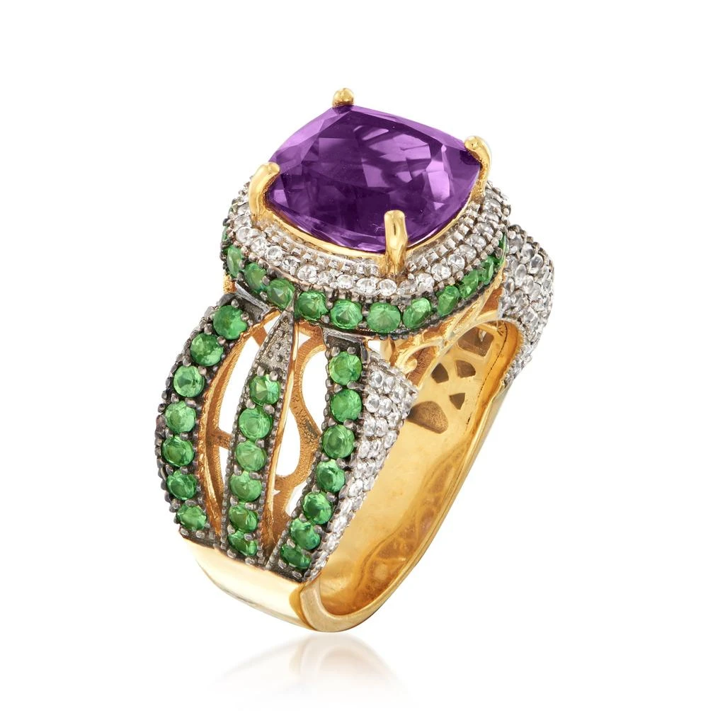 商品Ross-Simons|Ross-Simons Amethyst and Multi-Gem Ring in 18kt Gold Over Sterling,价格¥2522,第3张图片详细描述
