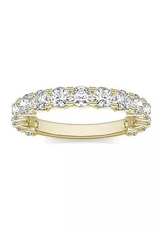 商品Charles & Colvard|Colvard Charles Colvard 1.5 Ct. T.w. Lab Created 3.0Mm Moissanite Semi Eternity Band In 14K Gold,价格¥6832,第1张图片