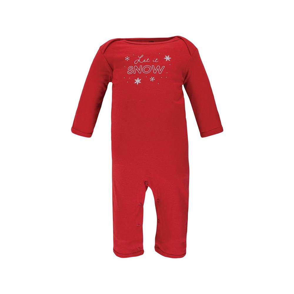 Baby Girls and Boys Christmas Cotton Coveralls, Pack of 3商品第5张图片规格展示