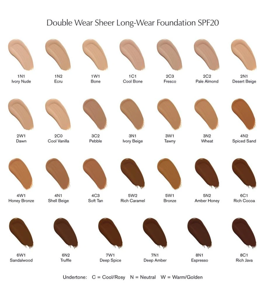 Double Wear Sheer Long-Wear Foundation SPF20 (30ml) 商品