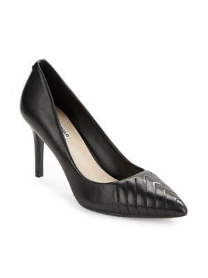 商品Karl Lagerfeld Paris|Roulle Leather Point-Toe Pumps,价格¥525,第2张图片详细描述