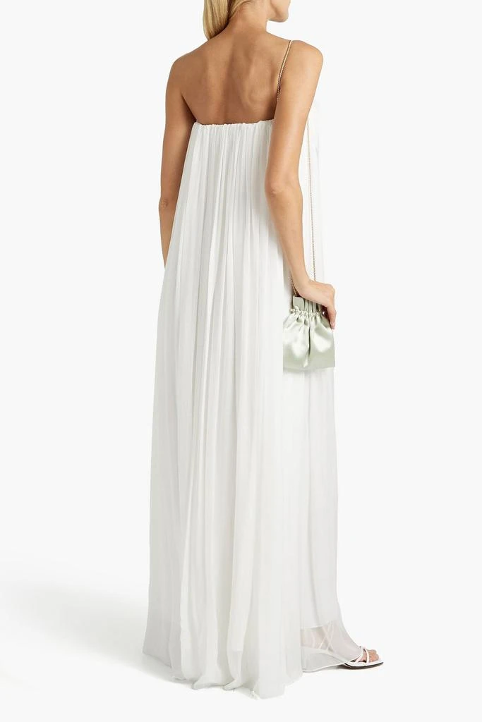 商品CAROLINE CONSTAS|Strapless gathered silk-chiffon maxi dress,价格¥3749,第1张图片