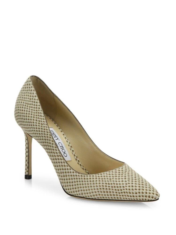 商品Jimmy Choo|Romy Snakeskin-Print Leather Point Toe Pumps,价格¥1866,第1张图片