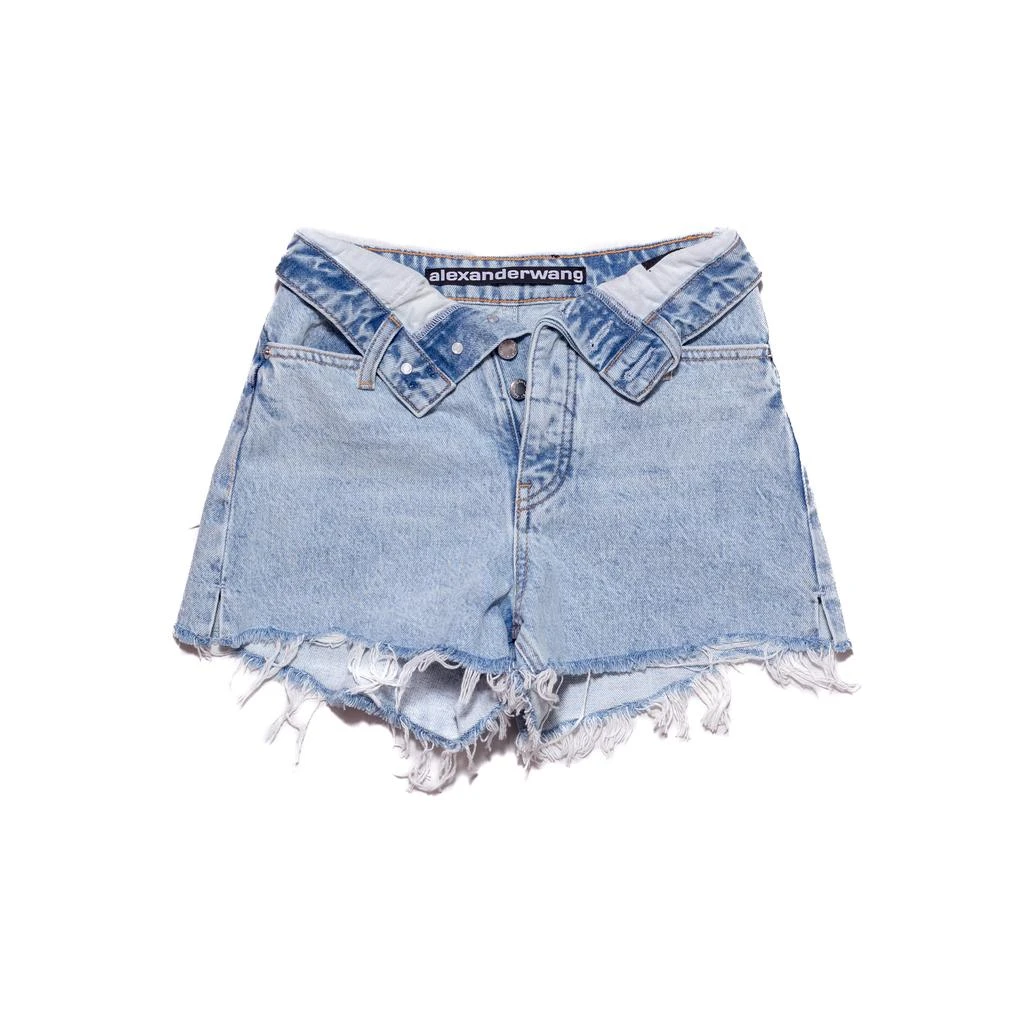 商品Alexander Wang|Alexander Wang Bite Boxer-Panel Denim Shorts Blue,价格¥1965,第1张图片