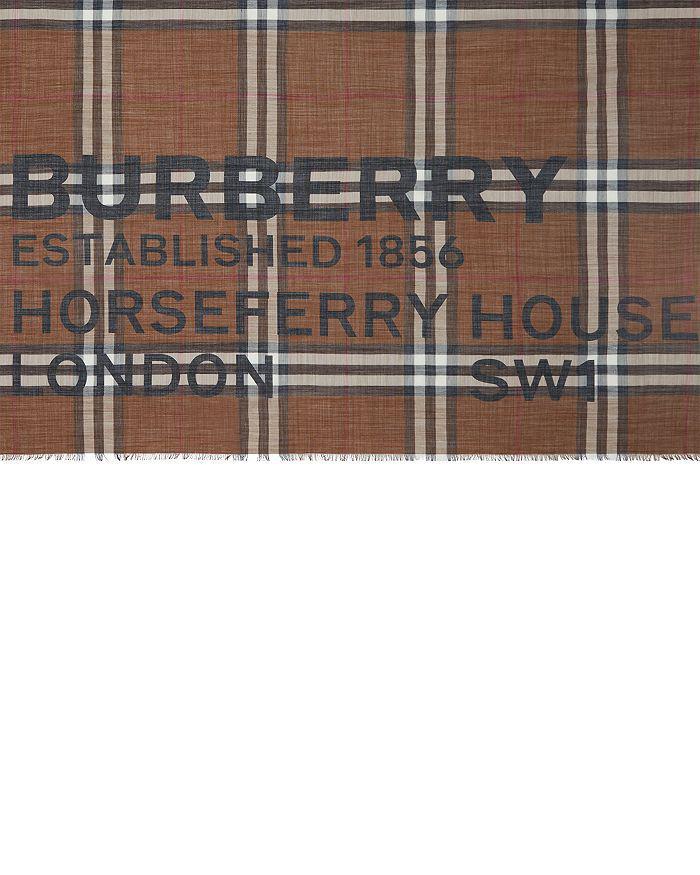 商品Burberry|Horseferry Print Check Wool Silk Large Square Scarf,价格¥3309,第6张图片详细描述