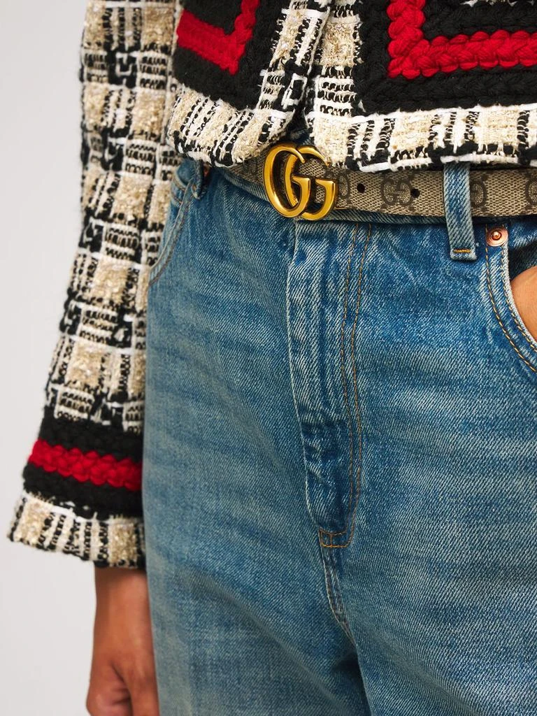 商品Gucci|Gg Marmont Reversible Thin Leather Belt,价格¥3677,第1张图片详细描述