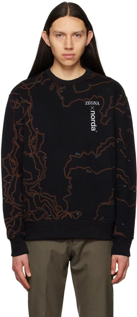 商品Zegna|Black norda Edition Sweatshirt,价格¥2248,第1张图片