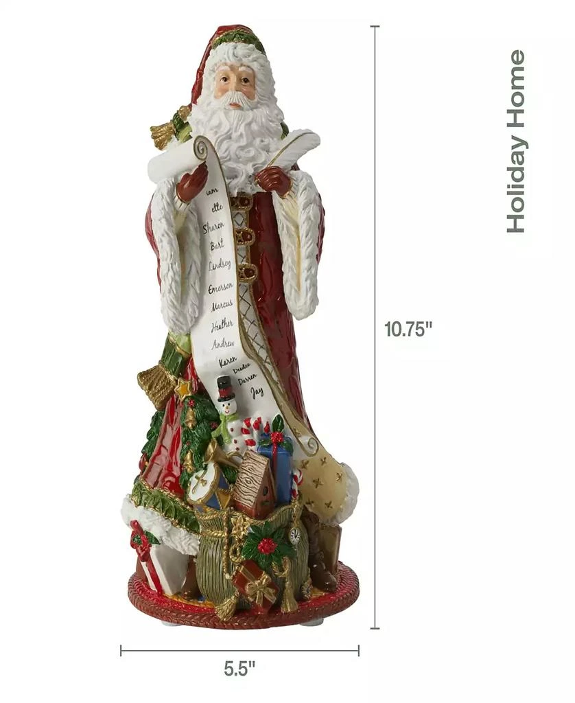商品Fitz and Floyd|Holiday Home Santa Musical Figurine, 10.75-in,价格¥367,第4张图片详细描述