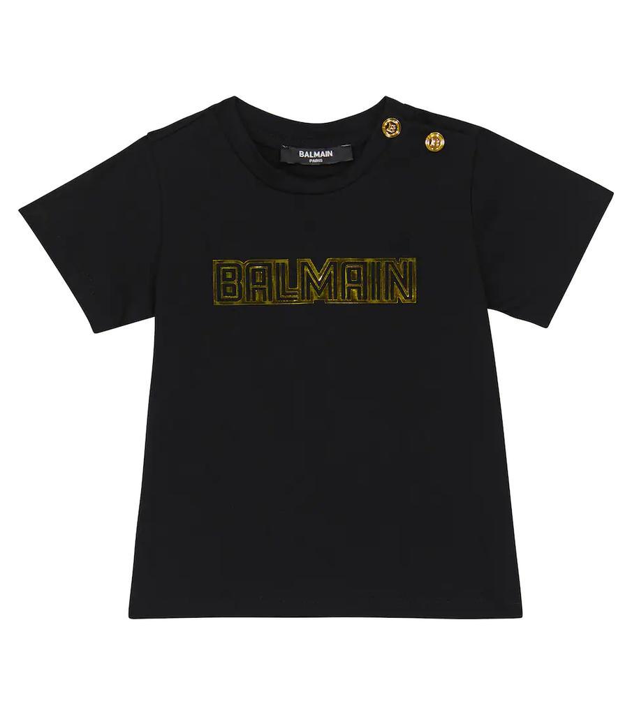 商品Balmain|Baby cotton embellished T-shirt,价格¥739,第1张图片