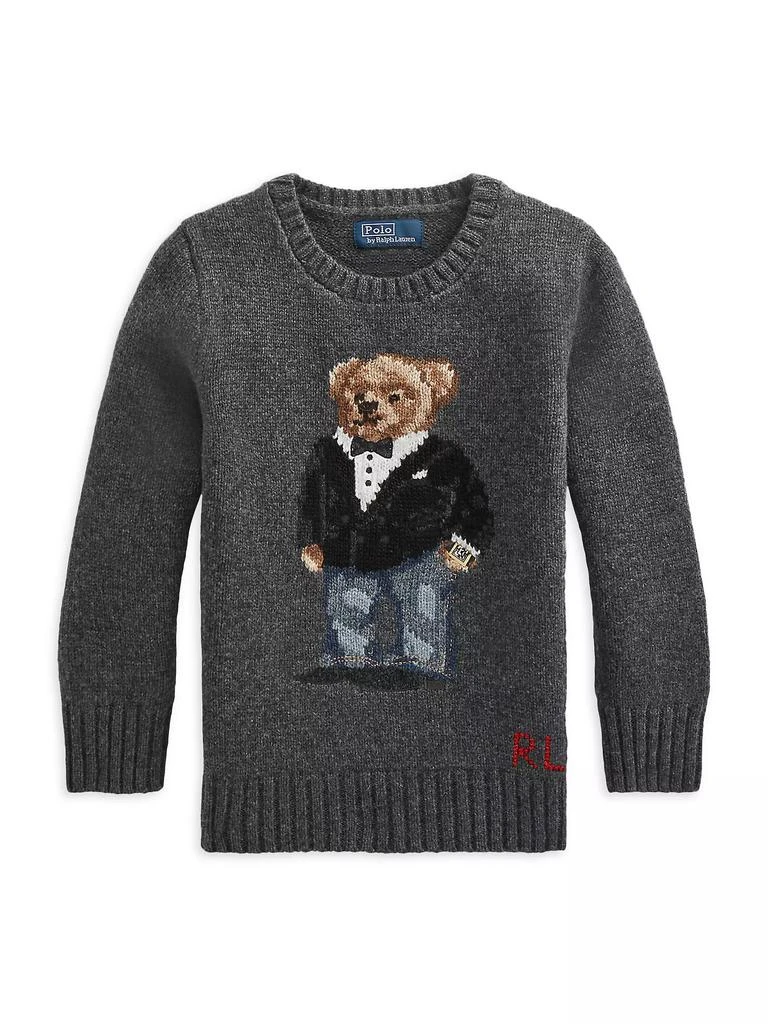 商品Ralph Lauren|Boy's Tuxedo Bear Sweater,价格¥1077,第1张图片