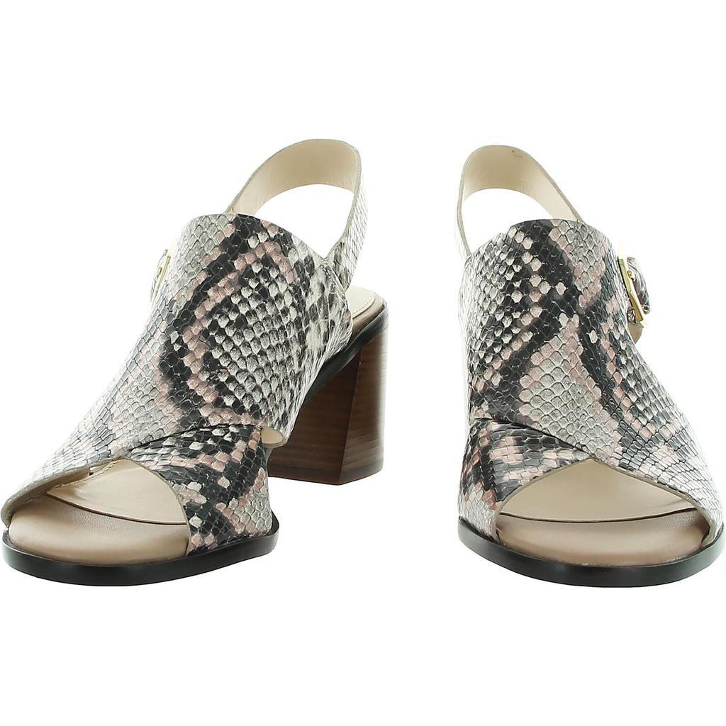 商品Cole Haan|Cole Haan Womens Jamla Leather Snake Print Heel Sandals,价格¥147,第5张图片详细描述