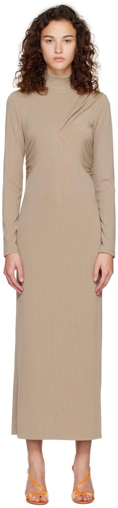 商品Reformation|Taupe Mallorie Midi Dress,价格¥1843,第1张图片