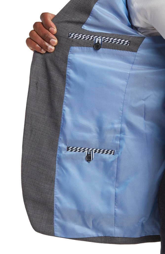 商品Original Penguin|Charcoal Grey Birdseye Stretch Suit Jacket,价格¥1242,第3张图片详细描述