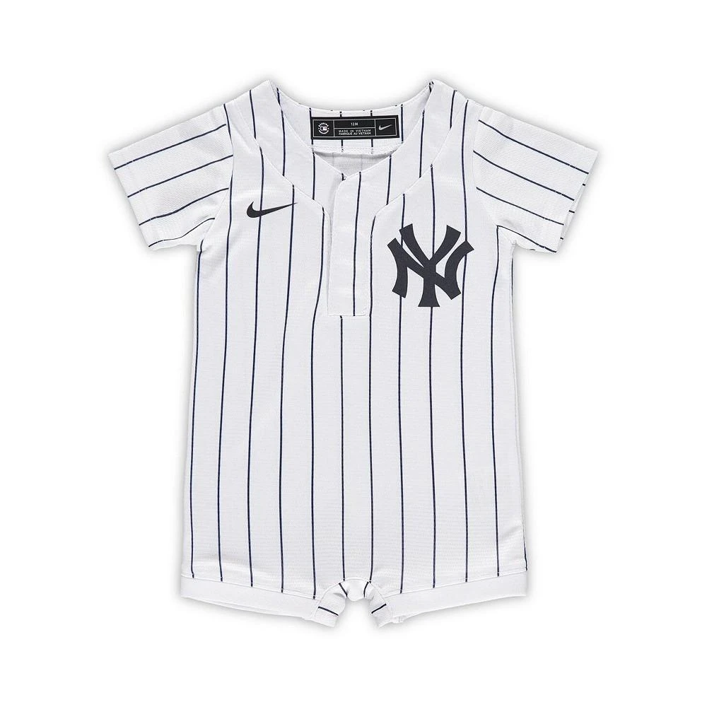 商品NIKE|Newborn and Infant Boys and Girls White New York Yankees Official Jersey Romper,价格¥306,第1张图片