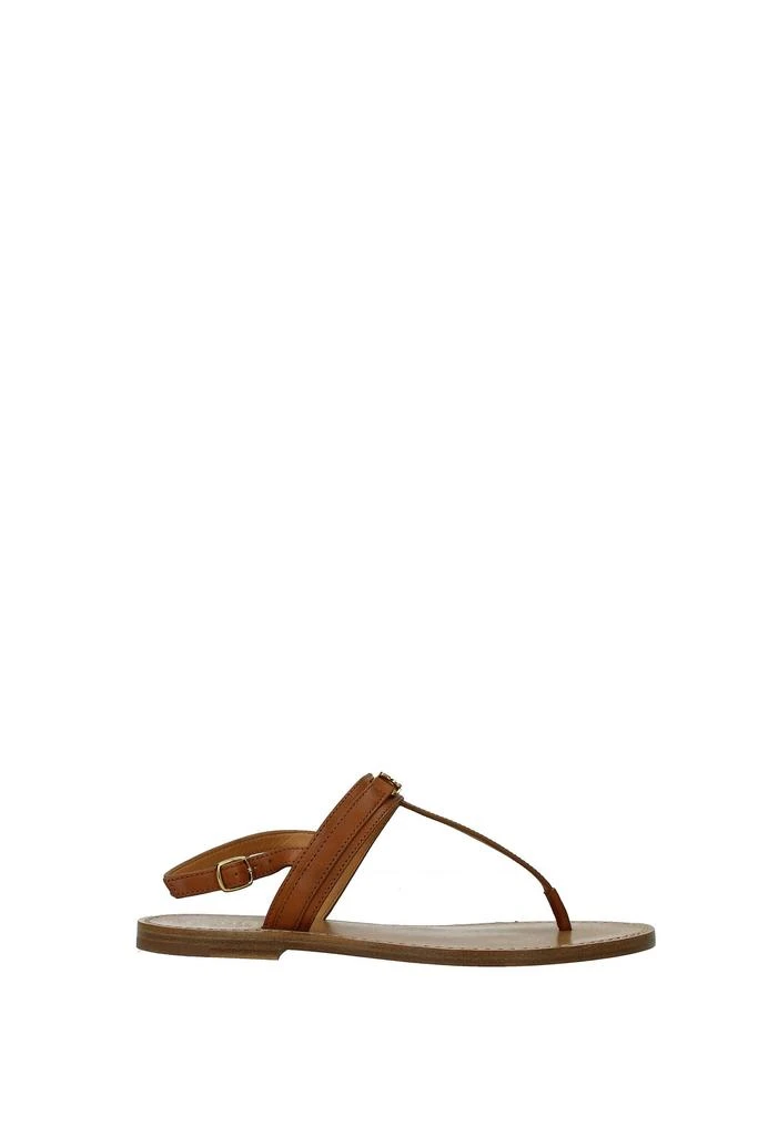 商品Celine|Sandals Leather Brown Tan,价格¥2082,第1张图片