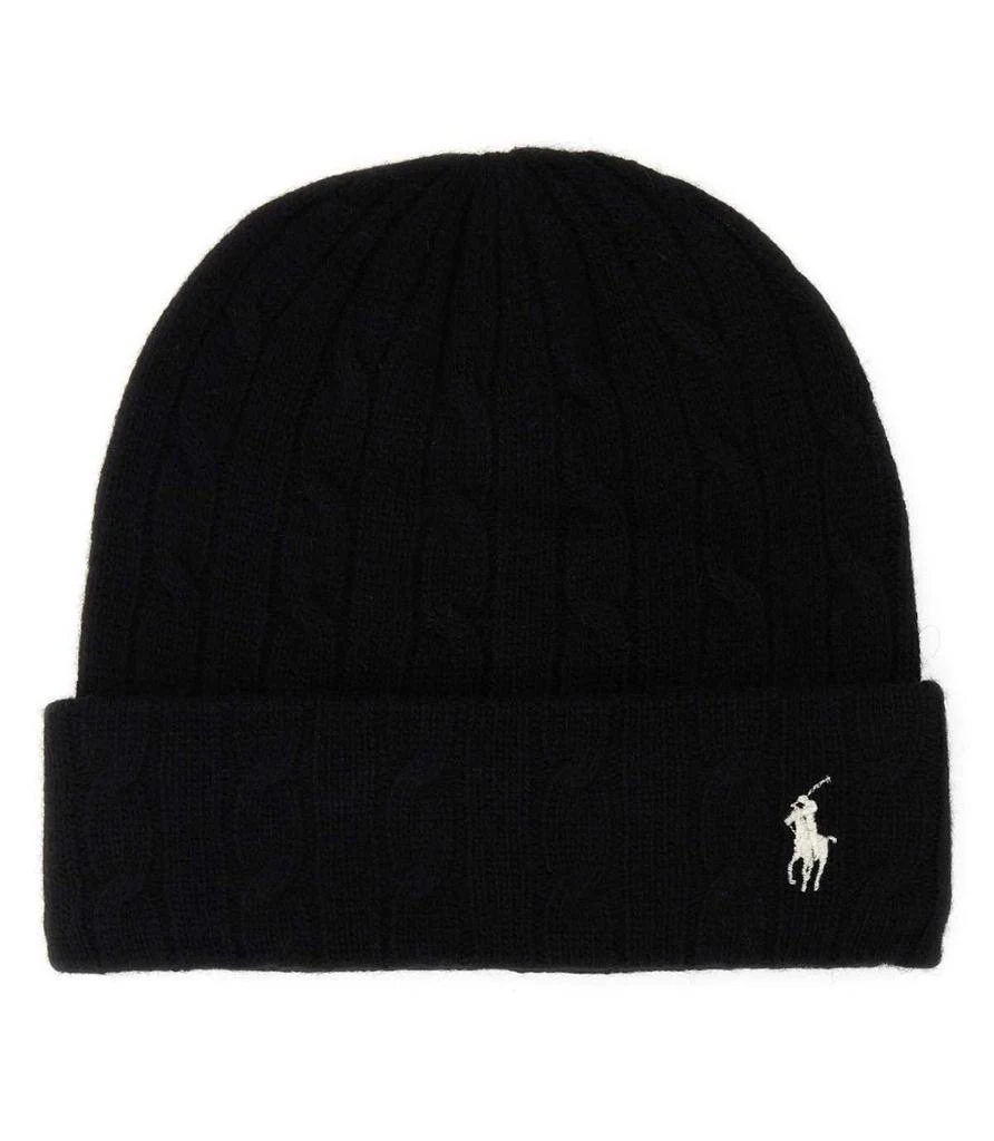 商品Ralph Lauren|Polo Ralph Lauren Pony Embroidered Cable-Knit Beanie,价格¥1018,第1张图片