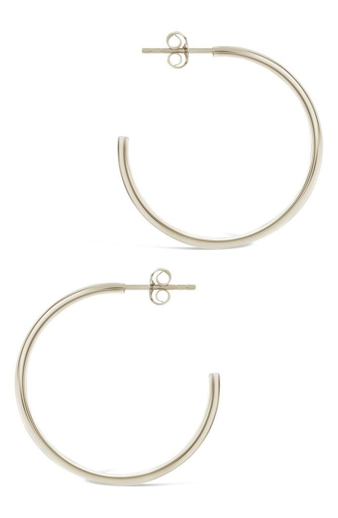 商品Sterling Forever|Everlee CZ Hoop Earrings,价格¥183,第4张图片详细描述